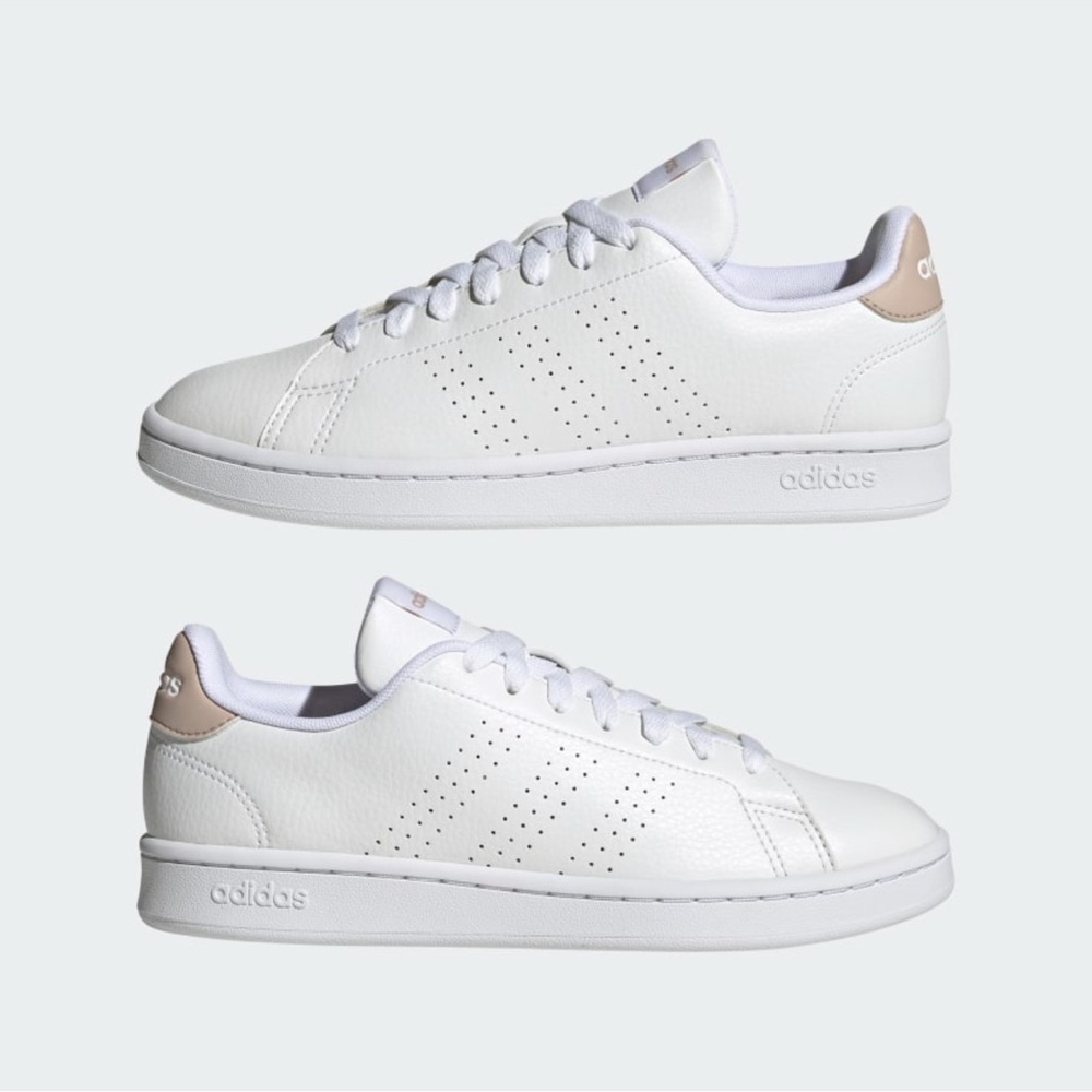 Adidas Women's White and Cream Sneakers